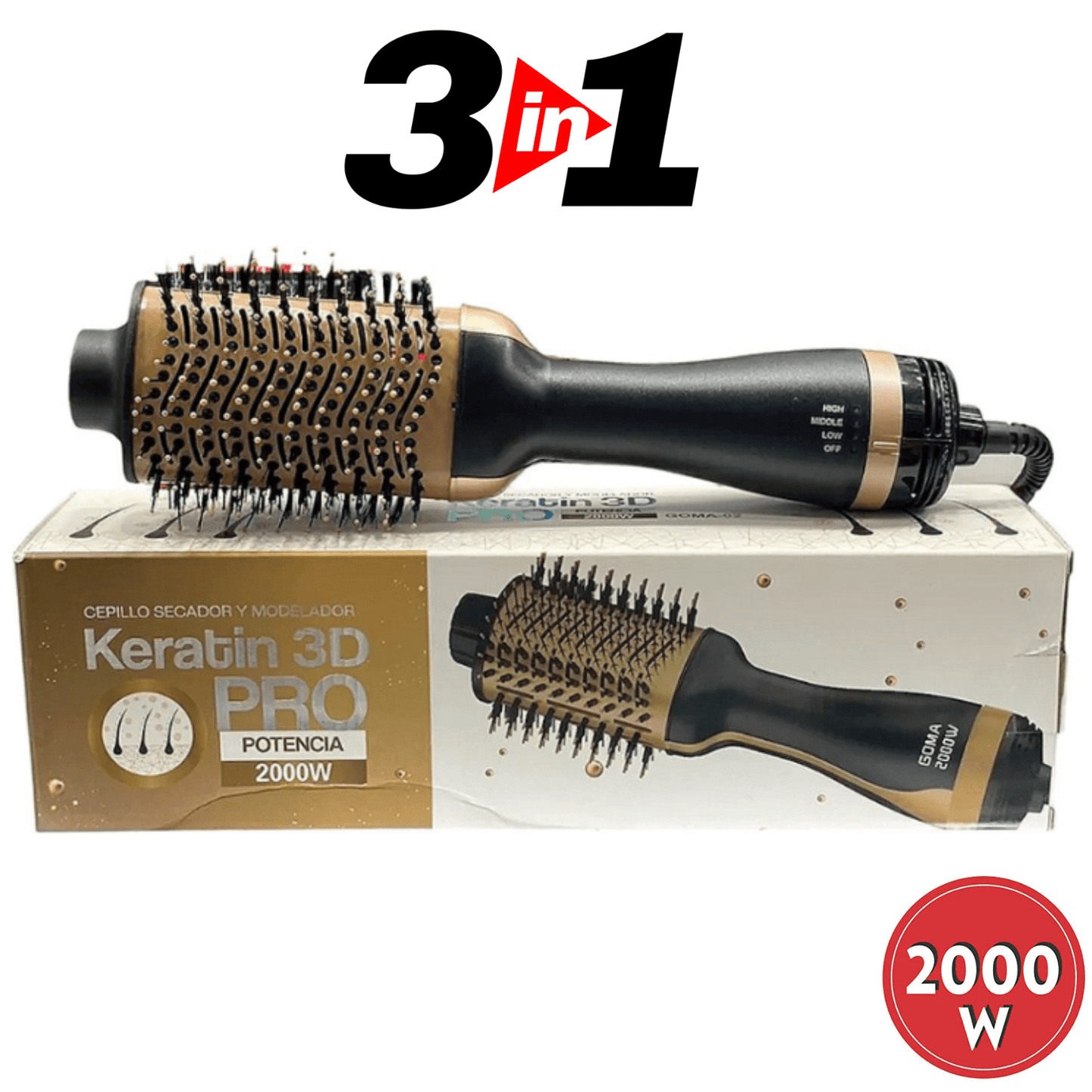 ΗΛΕΚΤΡΙΚΗ ΒΟΥΡΤΣΑ ΜΑΛΛΙΩΝ ΓΙΑ ΙΣΙΩΜΑ ONE STEP 2000 WATT - vip mix shop