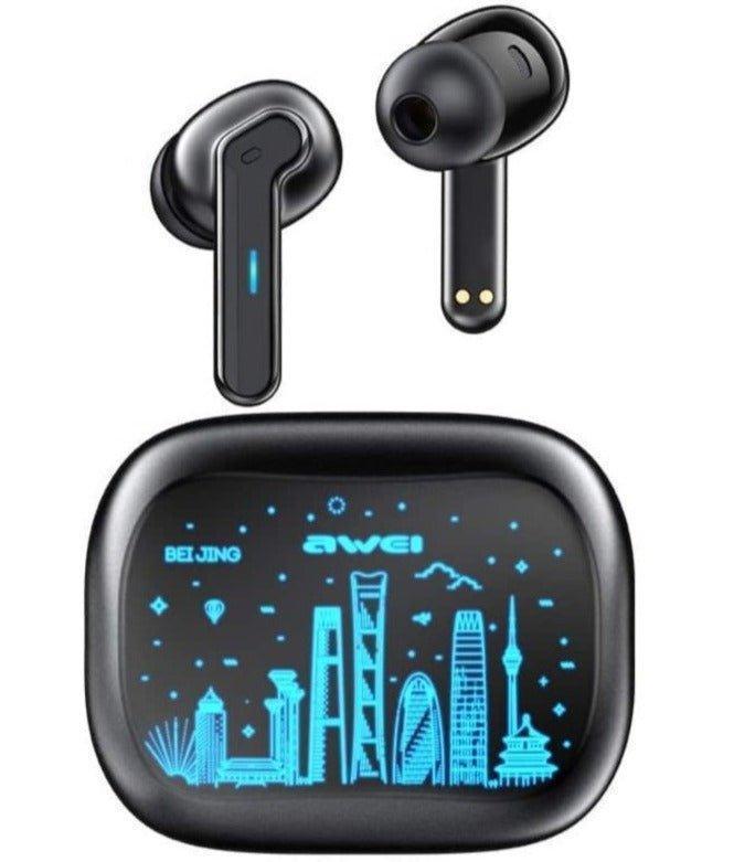 AWEI T53 ENC ΑΚΟΥΣΤΙΚΑ ΑΣΥΡΜΑΤΑ BLUETOOTH EARPODS WIRELESS EARPHONES ΜΕ ΘΗΚΗ ΦΟΡΤΙΣΗΣ ΜΑΥΡΟ - vip mix shop