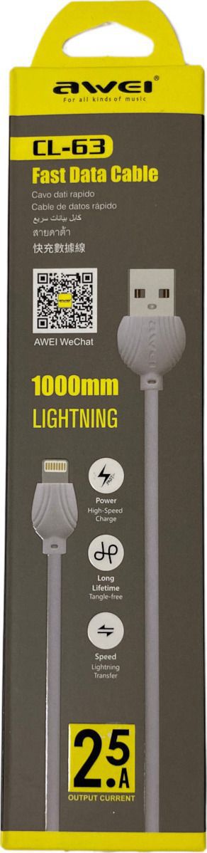 AWEI USB ΣΕ TYPE-C ΚΑΛΩΔΙΟ ΦΟΡΤΙΣΗΣ & ΜΕΤΑΦΟΡΑΣ ΔΕΔΟΜΕΝΩΝ 1M (CL-63)