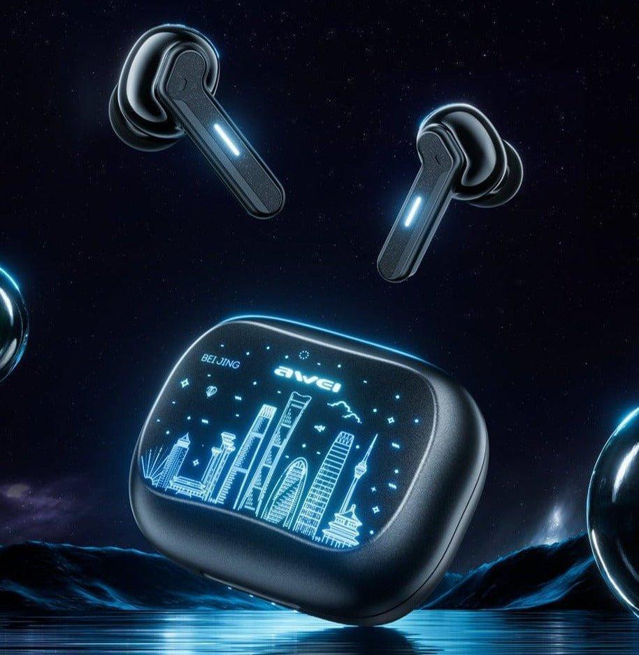 AWEI T53 ENC ΑΚΟΥΣΤΙΚΑ ΑΣΥΡΜΑΤΑ BLUETOOTH EARPODS WIRELESS EARPHONES ΜΕ ΘΗΚΗ ΦΟΡΤΙΣΗΣ ΜΑΥΡΟ - vip mix shop