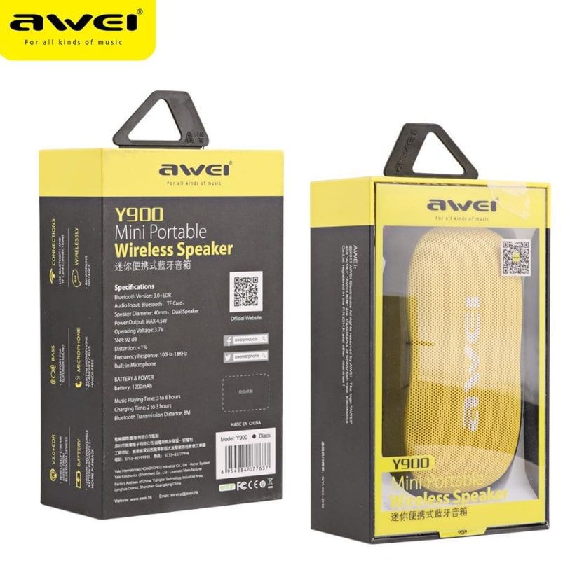 ΗΧΕΙΟ BLUETOOTH AWEI Y900 4.5W ΜΕ ΔΙΑΡΚΕΙΑ ΜΠΑΤΑΡΙΑΣ ΕΩΣ 3 ΩΡΕΣ
