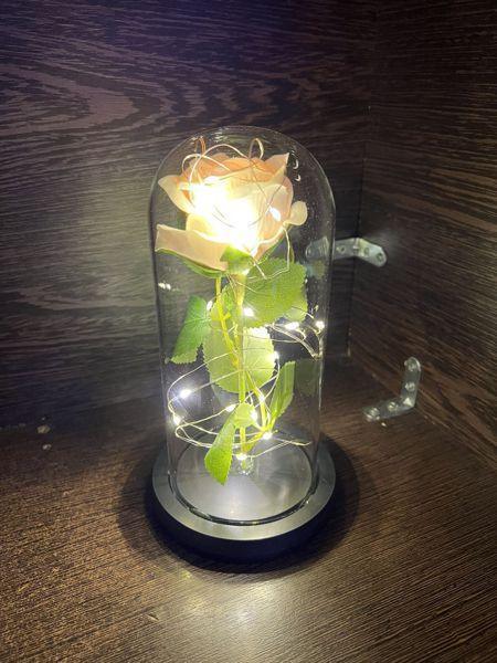 ΤΡΙΑΝΤΑΦΥΛΛΟ ΜΕ LED ΛΑΜΠΑΚΙΑ ΣΕ ΓΥΑΛΑ -Crystal Forever rose of love - vip mix shop