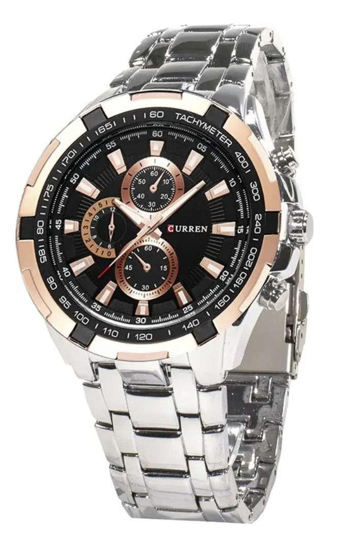 Ανδρικό Ρολόι CURREN 8023 Quartz, Μεταλλικό Μπρασελέ & Αδιάβροχο 3ATM