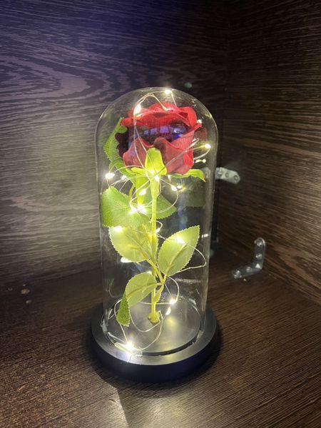 ΤΡΙΑΝΤΑΦΥΛΛΟ ΜΕ LED ΛΑΜΠΑΚΙΑ ΣΕ ΓΥΑΛΑ -Crystal Forever rose of love - vip mix shop