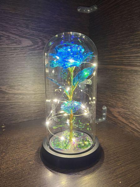 ΤΡΙΑΝΤΑΦΥΛΛΟ ΜΕ LED ΛΑΜΠΑΚΙΑ ΣΕ ΓΥΑΛΑ -Crystal Forever rose of love - vip mix shop