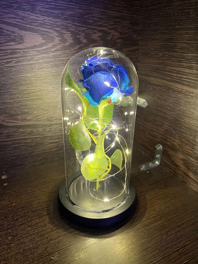 ΤΡΙΑΝΤΑΦΥΛΛΟ ΜΕ LED ΛΑΜΠΑΚΙΑ ΣΕ ΓΥΑΛΑ -Crystal Forever rose of love - vip mix shop