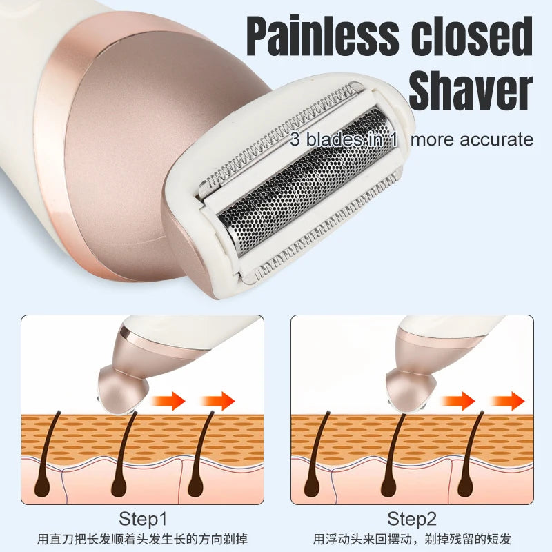 ΗΡΩ-600 ΣΕΤ ΑΠΟΤΡΙΧΩΣΗΣ EPILATOR ΓΙΑ ΤΟ ΣΩΜΑ 5 ΣΕ 1