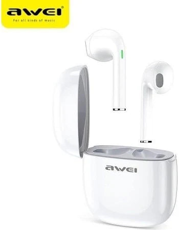 IN-EAR BLUETOOTH HANDSFREE ΑΚΟΥΣΤΙΚΑ ΜΕ ΑΝΤΟΧΗ ΣΤΟΝ ΙΔΡΩΤΑ ΚΑΙ ΘΗΚΗ ΦΟΡΤΙΣΗΣ AWEI T28 ΛΕΥΚΑ
