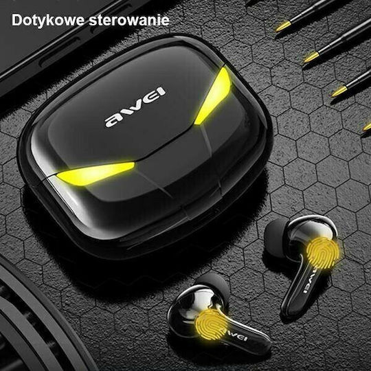 AWEI T35 IN-EAR BLUETOOTH HANDSFREE ΑΚΟΥΣΤΙΚΑ ΜΕ ΘΗΚΗ ΦΟΡΤΙΣΗΣ ΜΑΥΡΑ