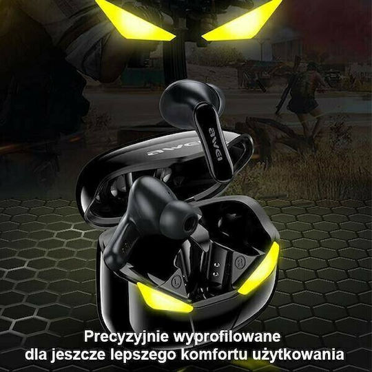 AWEI T35 IN-EAR BLUETOOTH HANDSFREE ΑΚΟΥΣΤΙΚΑ ΜΕ ΘΗΚΗ ΦΟΡΤΙΣΗΣ ΜΑΥΡΑ