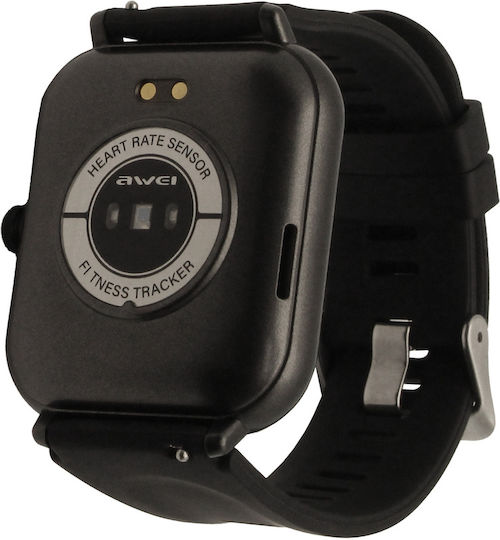 SMARTWATCH ΜΕ ΠΑΛΜΟΓΡΑΦΟ AWEI H25 (ΜΑΥΡΟ)