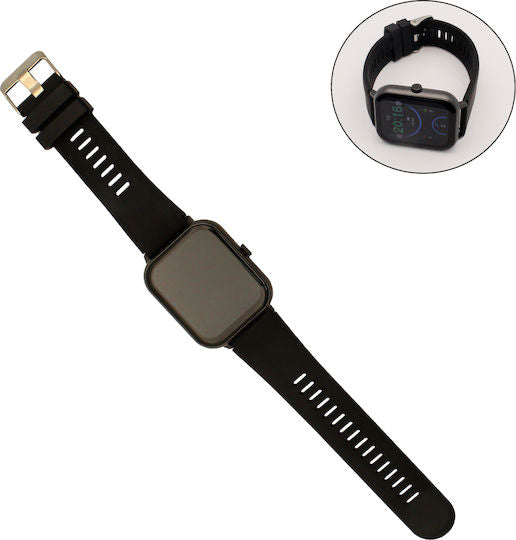 SMARTWATCH ΜΕ ΠΑΛΜΟΓΡΑΦΟ AWEI H25 (ΜΑΥΡΟ)