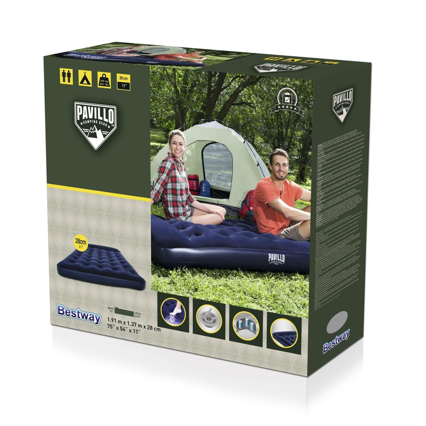 Φουσκωτό Στρώμα Camping 185 x 76 x 22cm - vip mix shop