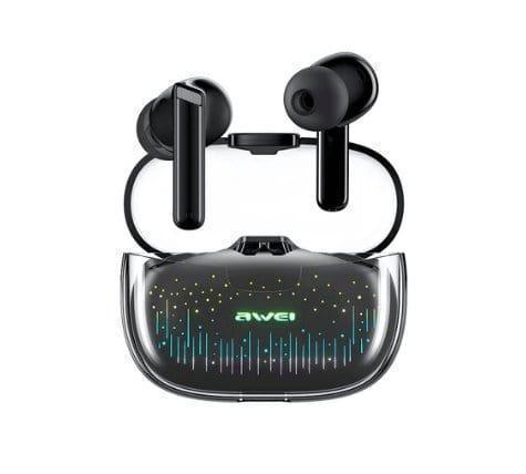 AWEI T52 PRO ΑΚΟΥΣΤΙΚΑ BLUETOOTH IN-EAR ΑΝΘΕΚΤΙΚΑ ΣΤΟ ΝΕΡΟ BLACK/BLUE - vip mix shop