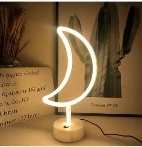 Φωτιστικό Φεγγάρι 45 Neon Γραφείου Με Μπαταρία Neon Led η Usb Ρεύμα - vip mix shop