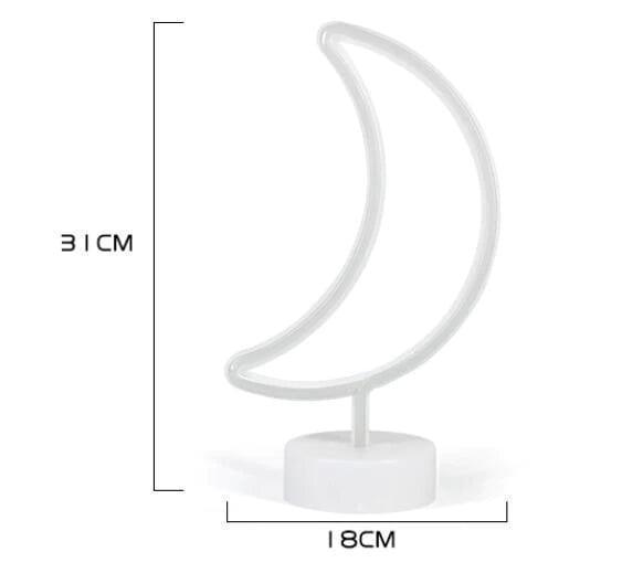 Φωτιστικό Φεγγάρι 45 Neon Γραφείου Με Μπαταρία Neon Led η Usb Ρεύμα - vip mix shop