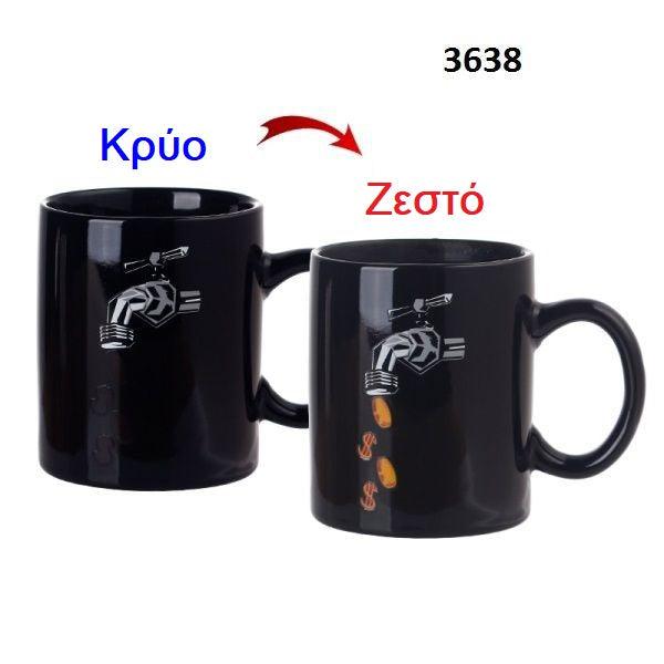 Κεραμική Κούπα "Βρύση Δολλαρίων" που Αντιδράει στη Θερμότητα για Καφέ & Τσάι - vip mix shop