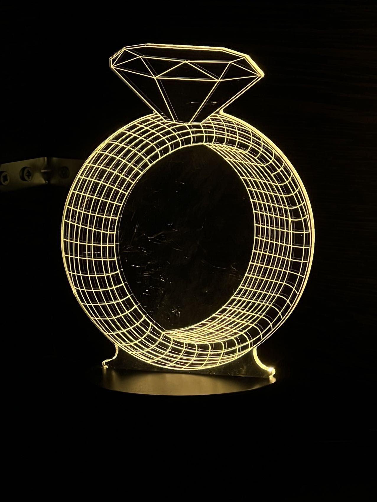 Μονόπετρο Διακοσμητικό Φωτιστικό RGB Illusion-3D Creative Visualization Lamp USB ΟΕΜ - vip mix shop