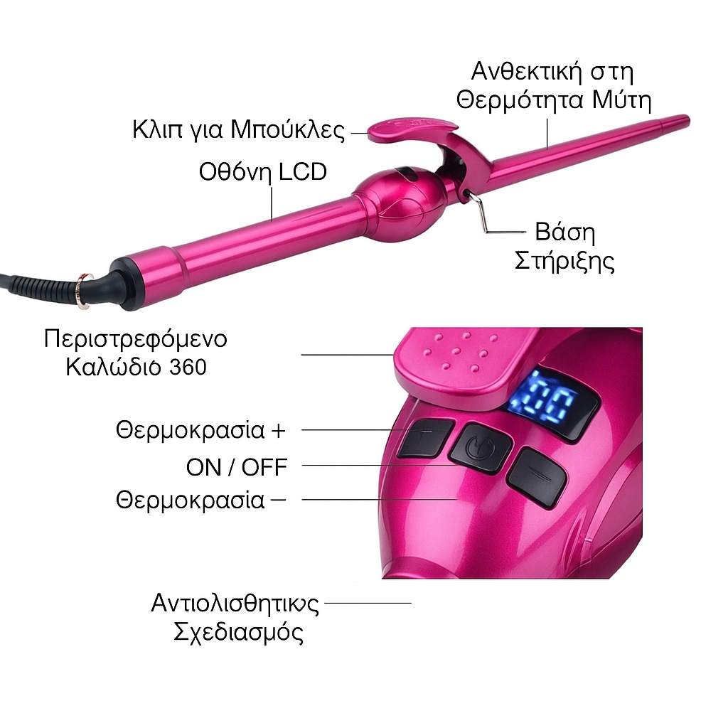 Kemei Ψαλίδι Μαλλιών για Μπούκλες 9mm KM-1023