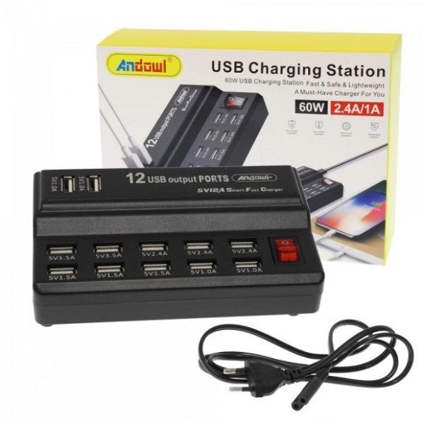 ΒΑΣΗ ΦΟΡΤΙΣΗΣ ΜΕ 12 ΘΥΡΕΣ USB ANDOWL