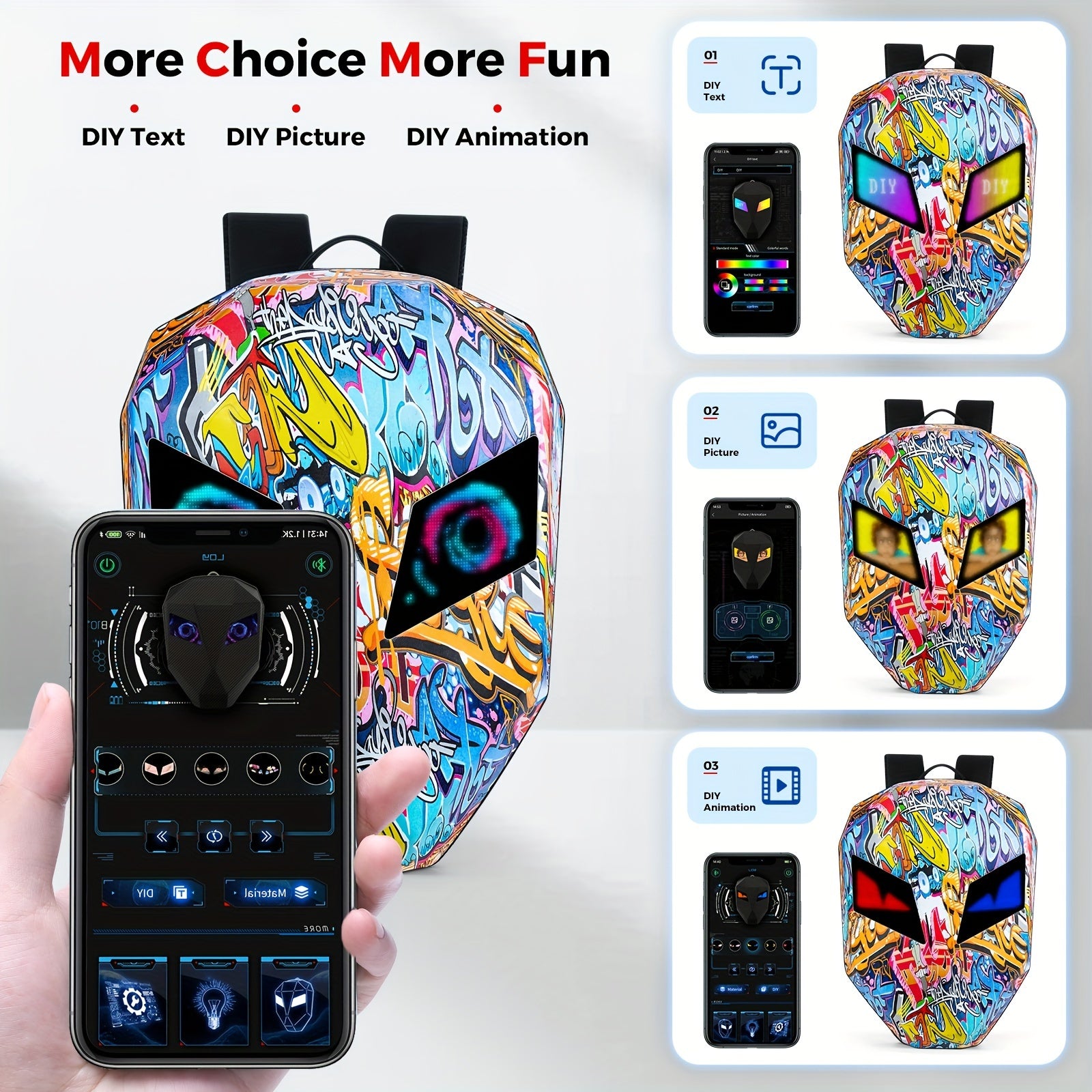 GELROVA KNIGHT LED ΜΟΤΟΣΥΚΛΕΤΙΣΤΙΚΟΣ ΣΑΚΟΣ ΠΛΑΤΗΣ GRAFFITI 48CM