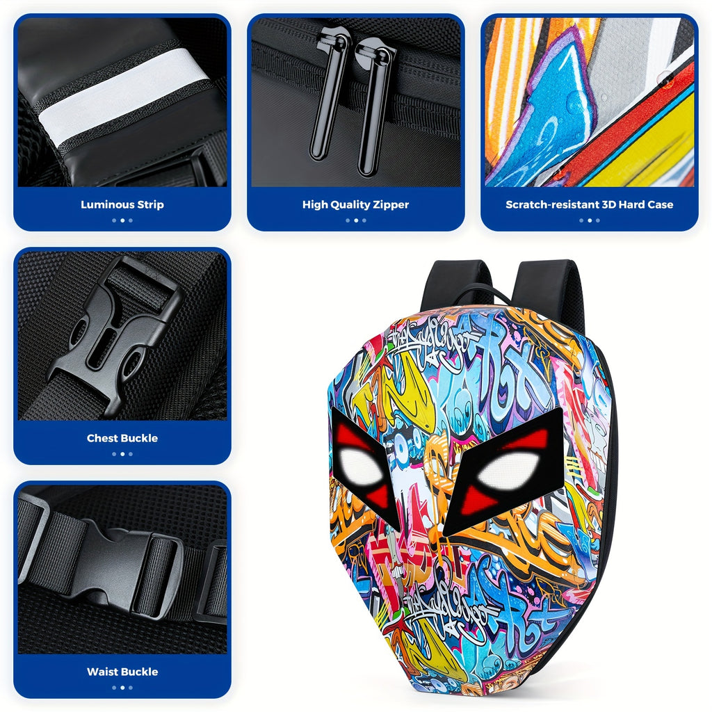 GELROVA KNIGHT LED ΜΟΤΟΣΥΚΛΕΤΙΣΤΙΚΟΣ ΣΑΚΟΣ ΠΛΑΤΗΣ GRAFFITI 48CM