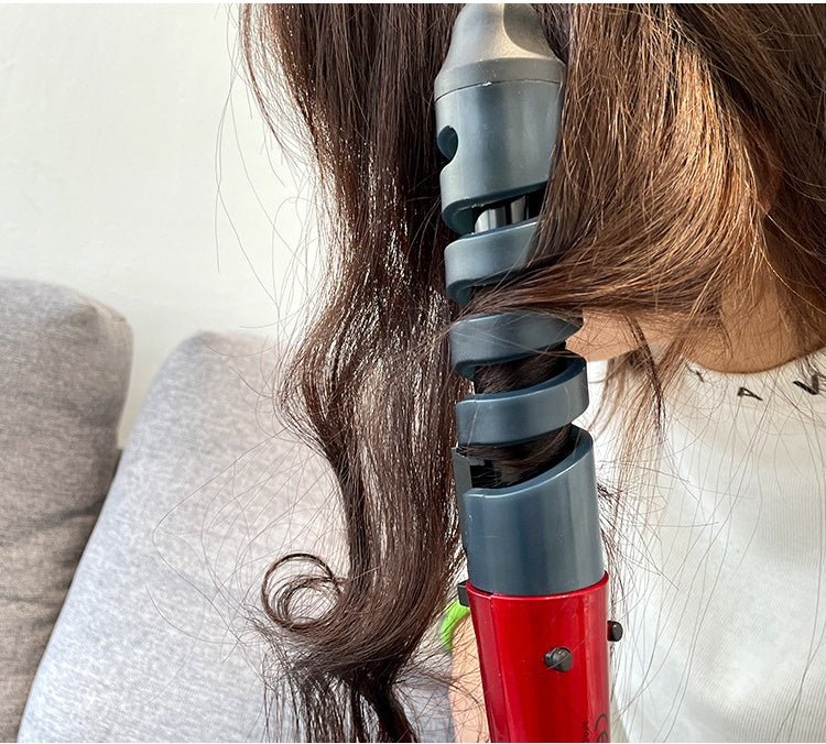 Ψαλίδι μπούκλες Kemei με διπλές θερμαινόμενες σπείρες και περιστρεφόμενο καλώδιο