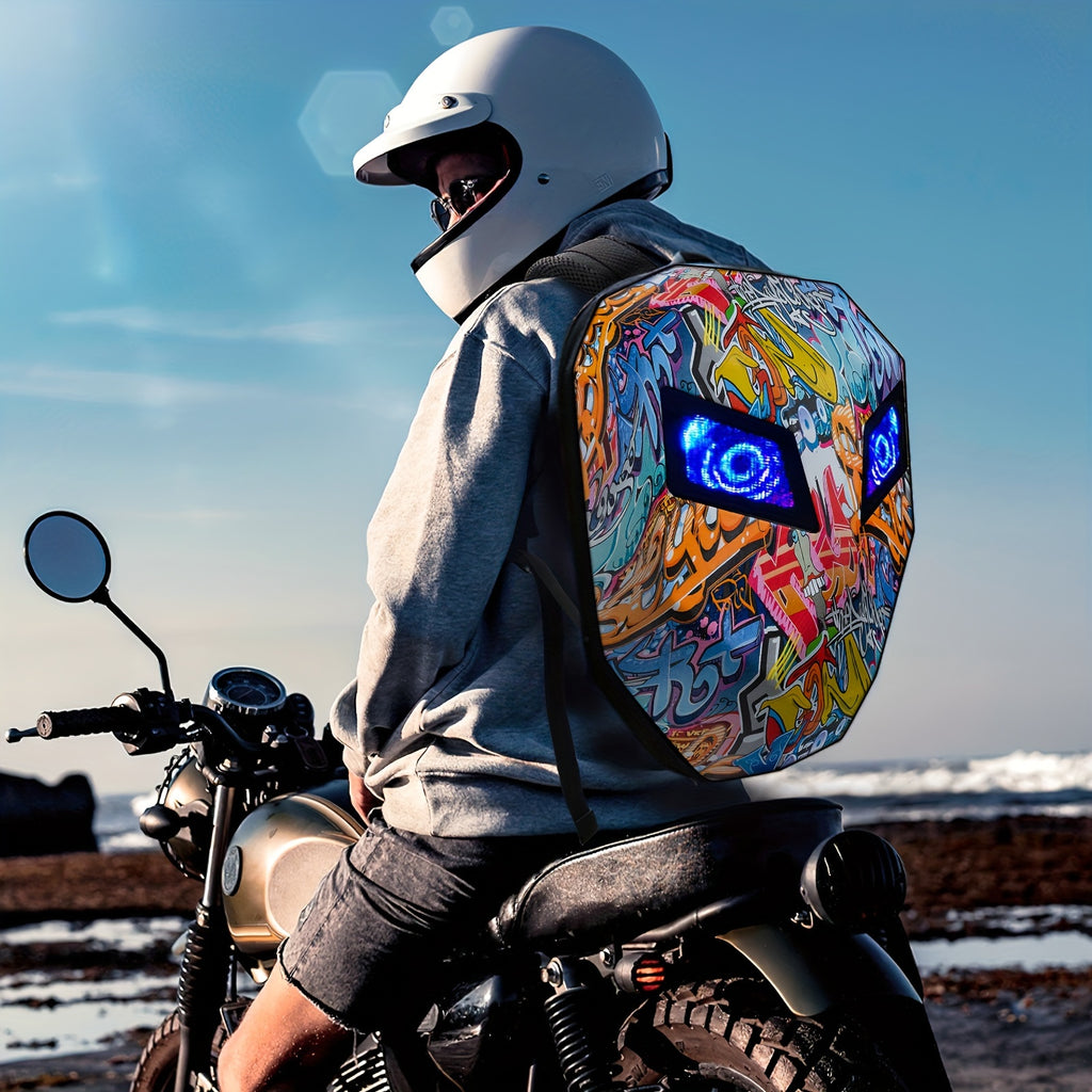 GELROVA KNIGHT LED ΜΟΤΟΣΥΚΛΕΤΙΣΤΙΚΟΣ ΣΑΚΟΣ ΠΛΑΤΗΣ GRAFFITI 48CM