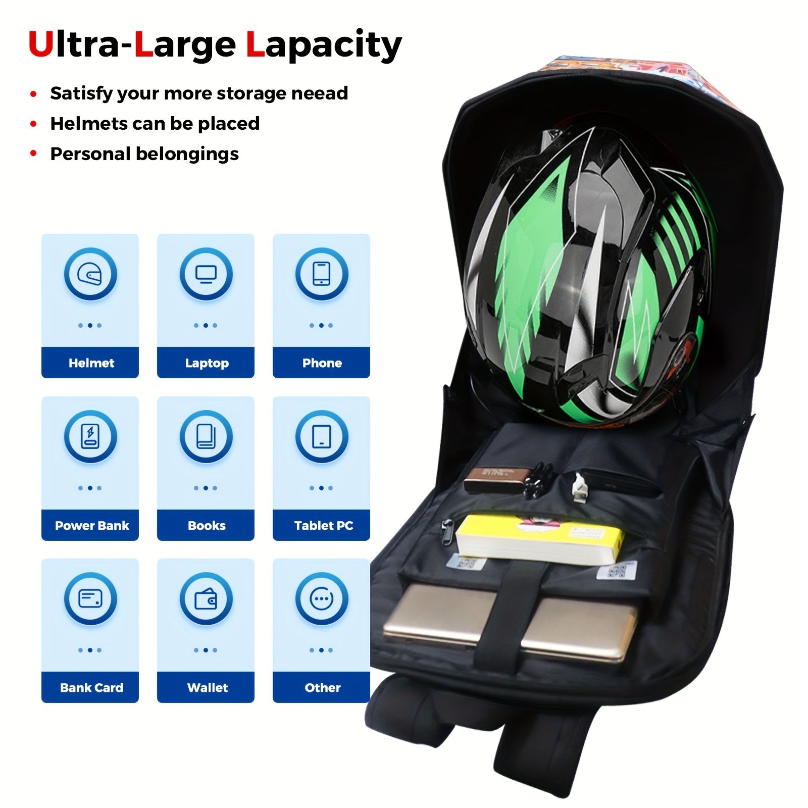 GELROVA KNIGHT LED ΜΟΤΟΣΥΚΛΕΤΙΣΤΙΚΟΣ ΣΑΚΟΣ ΠΛΑΤΗΣ GRAFFITI 48CM