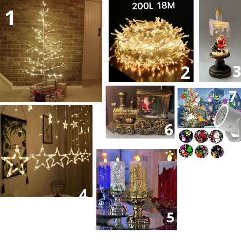 Σετ Χριστουγεννιάτικης Διακόσμησης 7 τμχ – Premium