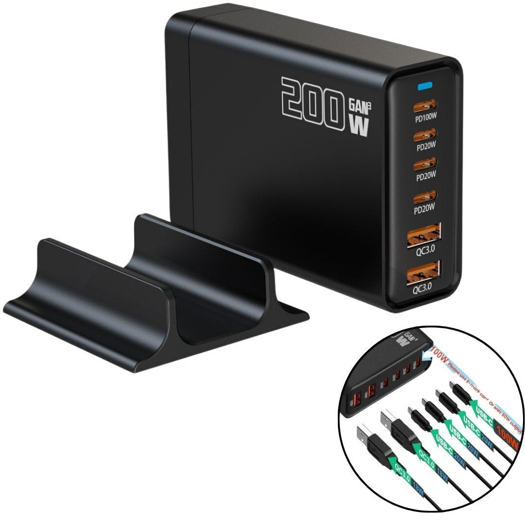 ANDOWL Q-CD787 USB-C GAN ΦΟΡΤΙΣΤΗΣ ΒΑΣΗΣ 200W