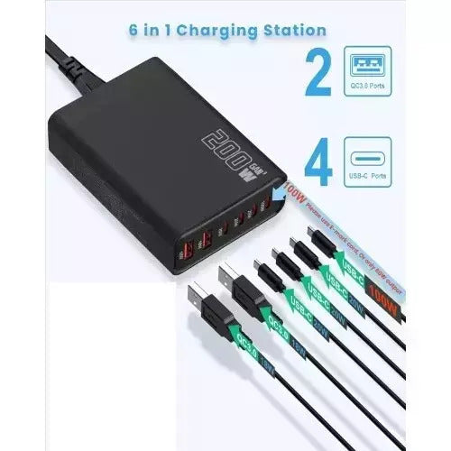ANDOWL Q-CD787 USB-C GAN ΦΟΡΤΙΣΤΗΣ ΒΑΣΗΣ 200W