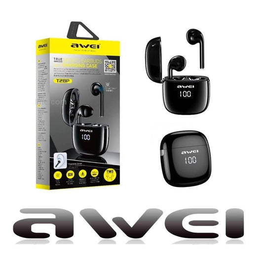 Awei T28 Ασύρματα Bluetooth Ακουστικά | TWS Handsfree με Θήκη Φόρτισης & IPX4