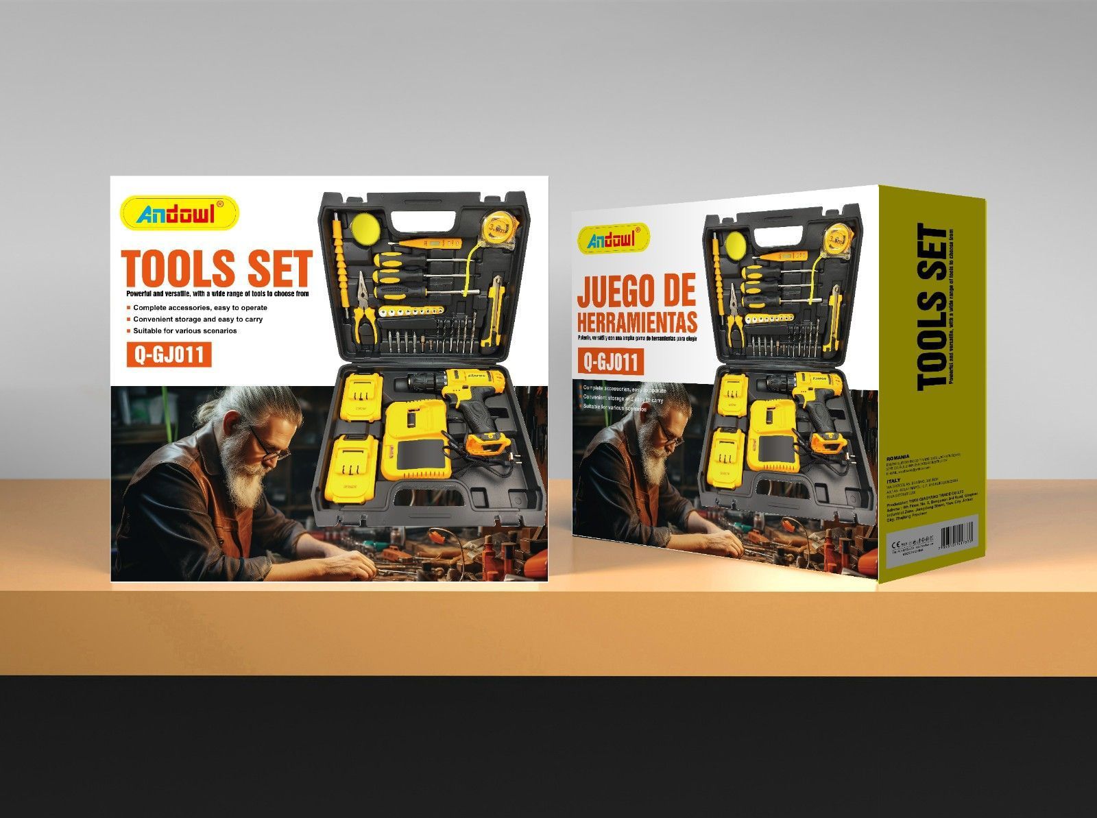 ΚΡΟΥΣΤΙΚΟ ΔΡΑΠΑΝΟΚΑΤΣΑΒΙΔΟ ΜΠΑΤΑΡΙΑΣ ANDOWL Q-GJ011 24V ΜΕ 2 ΜΠΑΤΑΡΙΕΣ