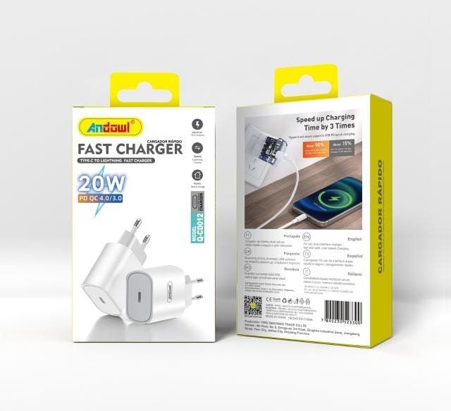 ΦΟΡΤΙΣΤΗΣ ΚΙΝΗΤΟΥ ΤΑΧΕΙΑΣ ΦΟΡΤΙΣΗΣ ANDOWL Q-CD012 – USB-C 20W