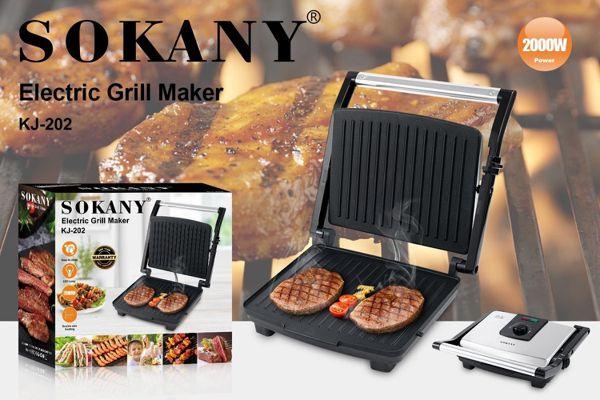 Τοστιέρα - Ψηστιέρα-Σαντουιτσιέρα 2000W SOKANY KJ-202 - vip mix shop