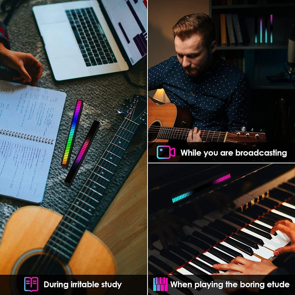 GR66 4 LED RGB ΦΩΤΙΣΤΙΚΕΣ ΜΠΑΡΕΣ ΜΕ ΤΕΧΝΟΛΟΓΙΑ ΗΧΟΥ - ΑΝΤΙΔΡΟΥΝ ΣΤΗ ΜΟΥΣΙΚΗ