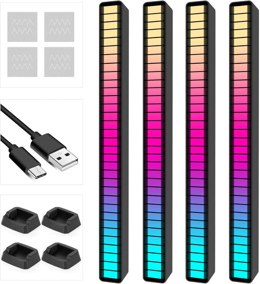 GR66 4 LED RGB ΦΩΤΙΣΤΙΚΕΣ ΜΠΑΡΕΣ ΜΕ ΤΕΧΝΟΛΟΓΙΑ ΗΧΟΥ - ΑΝΤΙΔΡΟΥΝ ΣΤΗ ΜΟΥΣΙΚΗ 