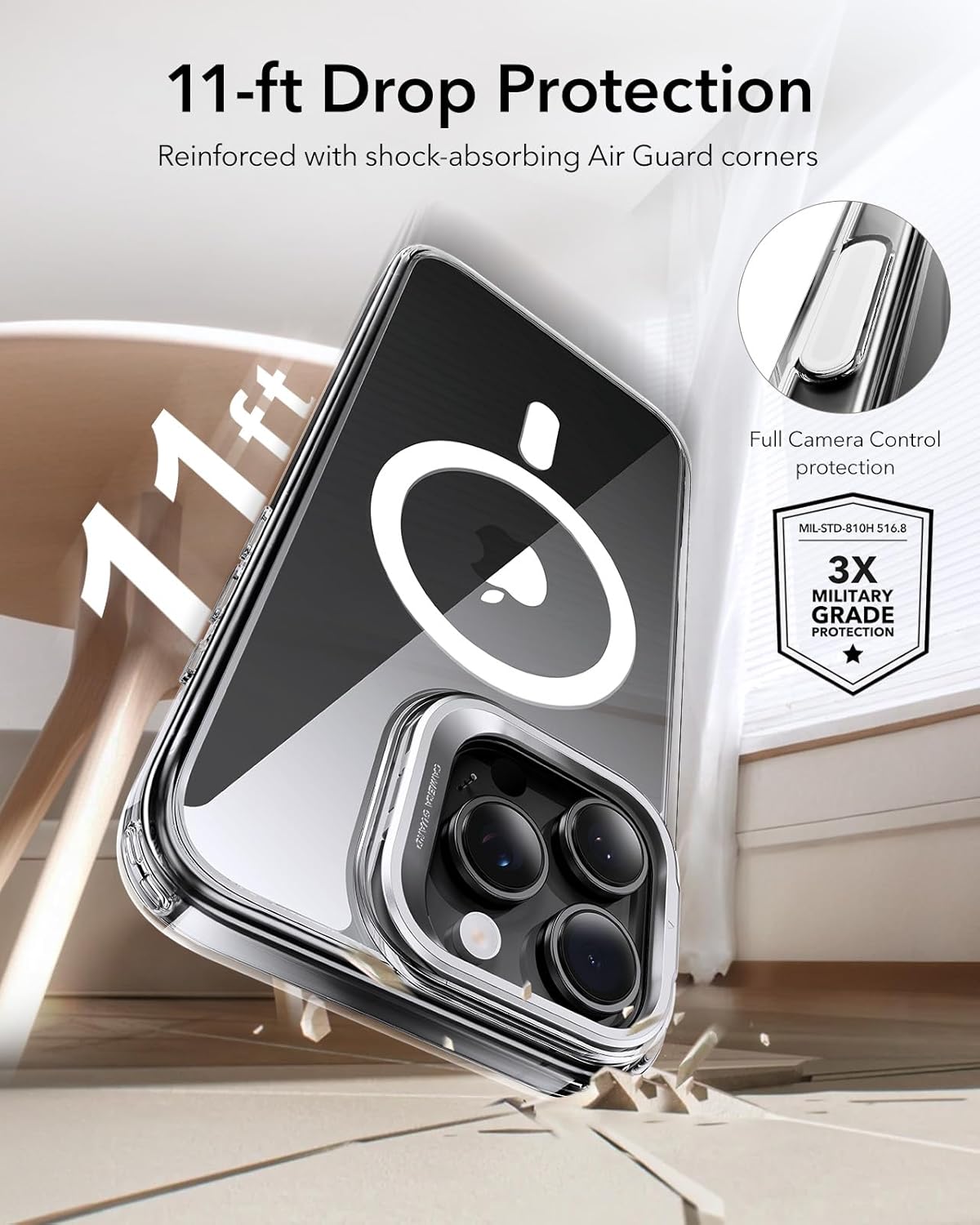 Διαφανής θήκη κινητού 2 σε 1 με ενσωματωμένη βάση στήριξης για iPhone – προστατευτική και πρακτική σχεδίαση ΔΙΑΦΑΝΗ ΘΗΚΗ ΜΕ ΒΑΣΗ ΚΙΝΗΤΟΥ 2 Σ 1 ΓΙΑ IPHONE