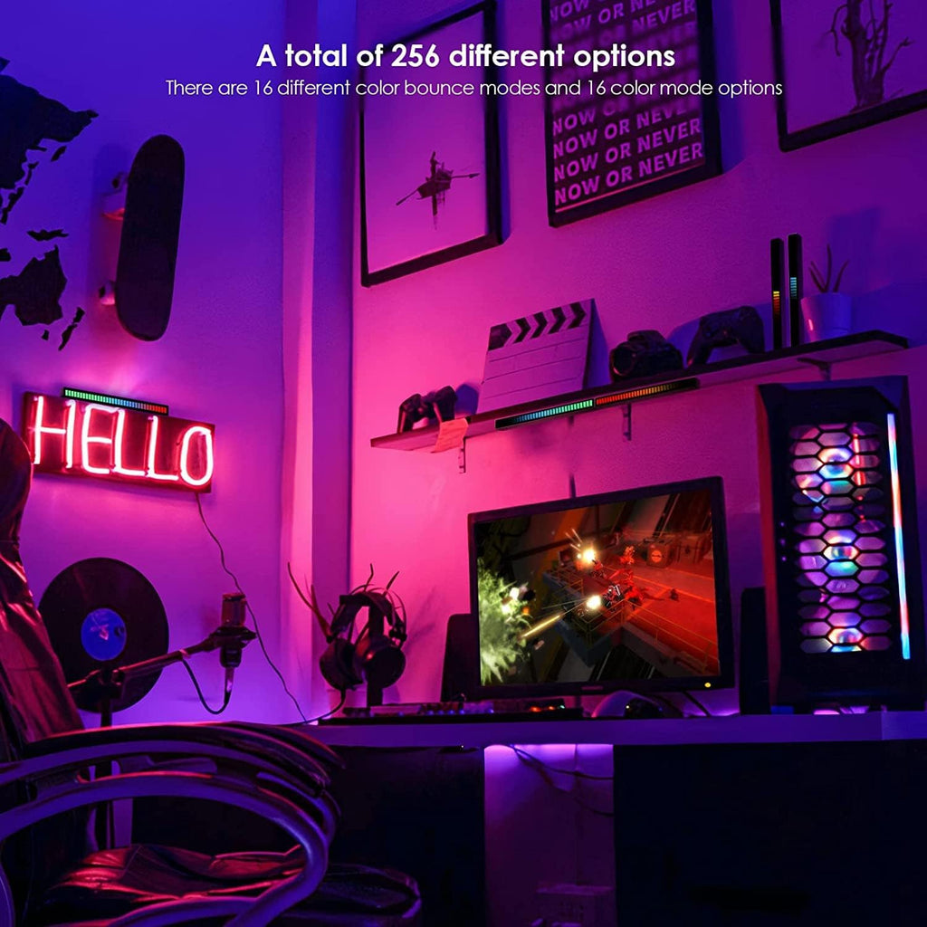 GR66 4 LED RGB ΦΩΤΙΣΤΙΚΕΣ ΜΠΑΡΕΣ ΜΕ ΤΕΧΝΟΛΟΓΙΑ ΗΧΟΥ - ΑΝΤΙΔΡΟΥΝ ΣΤΗ ΜΟΥΣΙΚΗ