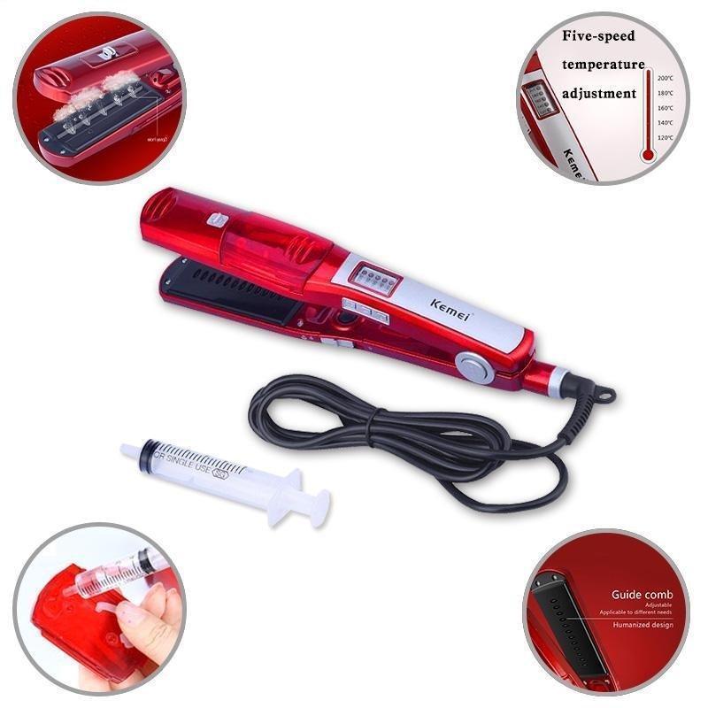 ΠΡΕΣΑ ΜΑΛΛΙΩΝ ΜΕ ΑΤΜΟ ΚΑΙ ΚΕΡΑΜΙΚΕΣ ΠΛΑΚΕΣ IONIC 65WATT KEMEI KM-3011