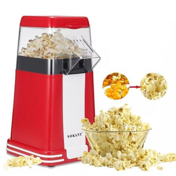 POPCORN ΜΗΧΑΝΗ ΜΕ ΖΕΣΤΟ ΑΕΡΑ 1200W SOKANY SK-289 - vip mix shop