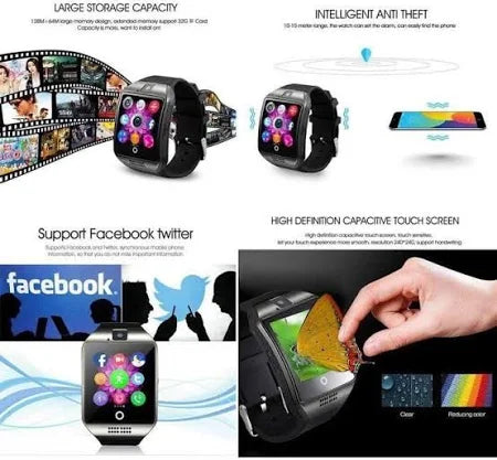 SMARTWATCH Q18 ΜΕ BLUETOOTH ΚΑΙ ΚΑΜΕΡΑ