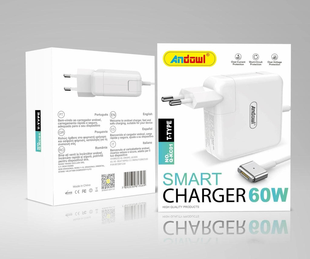 ΦΟΡΤΙΣΤΗΣ MACBOOK AIR ΜΕ ΑΝΤΑΠΤΟΡΑ ΤΡΟΦΟΔΟΣΙΑΣ ANDOWL Q-KC01 – 85W