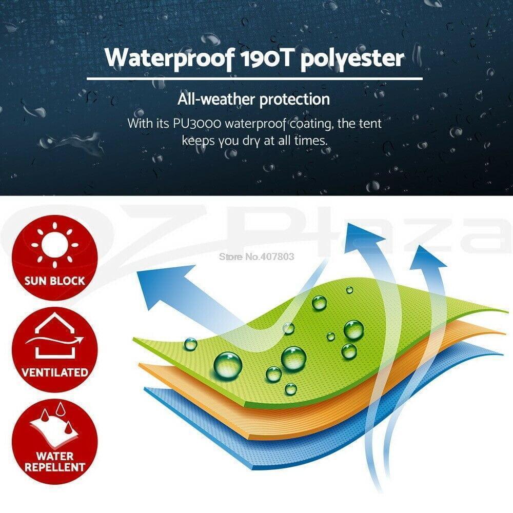 Σκηνή για Εξοχή και Κάμπινγκ 4 Ατόμων 190x190x123cm - vip mix shop