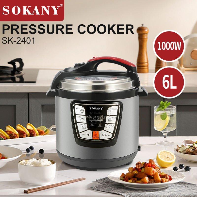 Πολυμάγειρας 6L 1000W Electric Pressure Cooker Sokany SK-2401 - vip mix shop