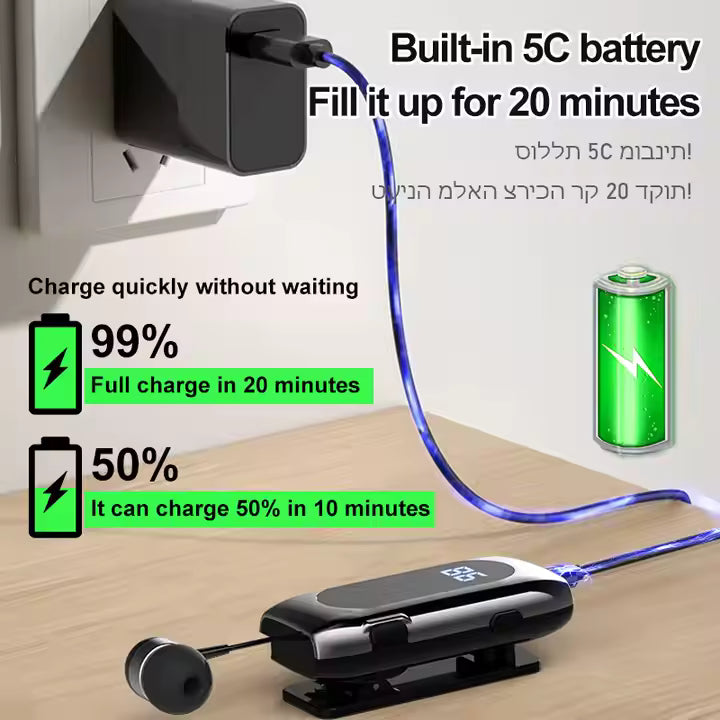 BLUETOOTH HANDSFREE FINEBLUEK 55 IN-EAR ΠΕΤΟΥ ΜΑΥΡΟ