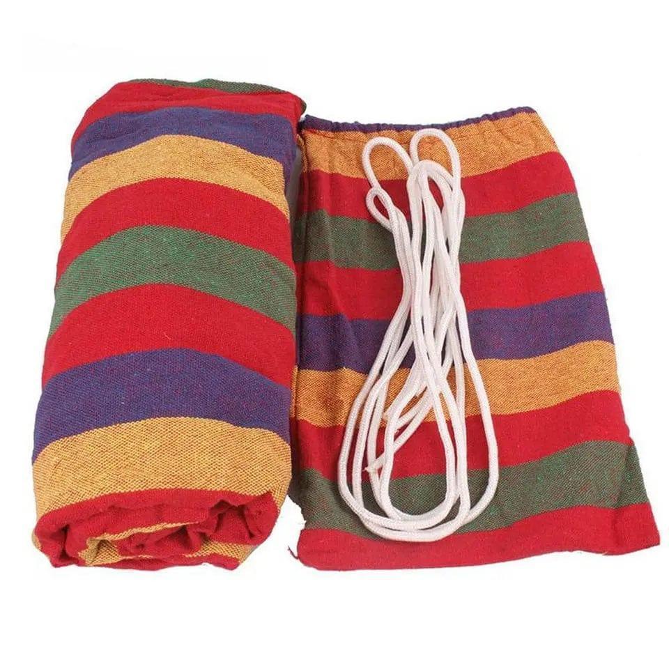 Πολύχρωμη Υφασμάτινη Διπλή Αιώρα με Διαστάσεις 190 x 150 cm - vip mix shop