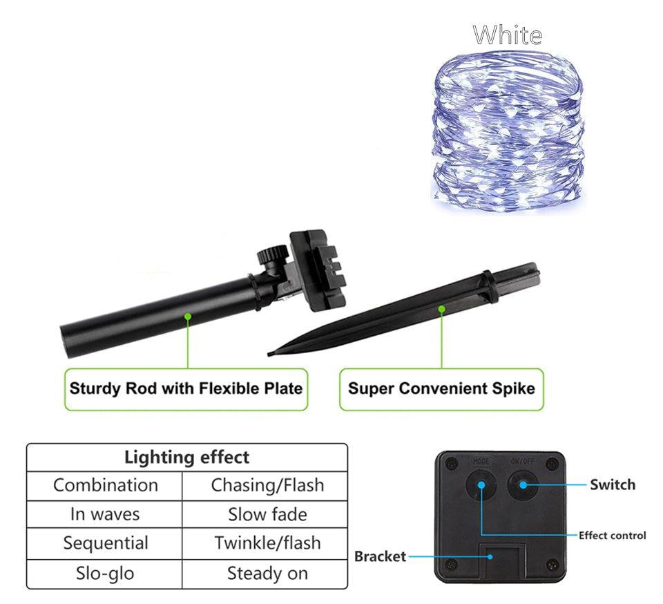 Χριστουγεννιάτικα Ηλιακά Φωτάκια 20 Μέτρων 200 LED Οικολογικά και Οικονομικά - vip mix shop