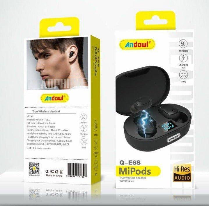 ΑΣΥΡΜΑΤΑ ΑΚΟΥΣΤΙΚΑ EARPHONES Andowl Q-E6S MiPods 5.0 - vip mix shop